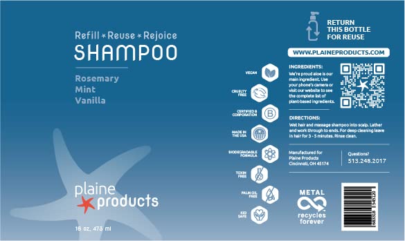 Pompe intégrée et utilisation pratique sur la bouteille réutilisable Plaine Products.