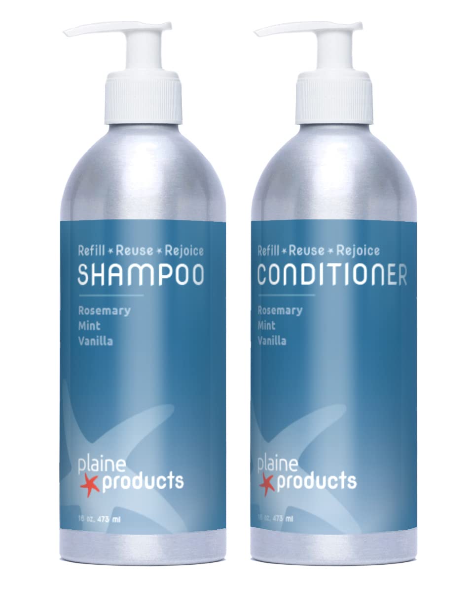 Plaine Products Shampoing menthe romarin — nettoyage en douceur et mousse luxueuse