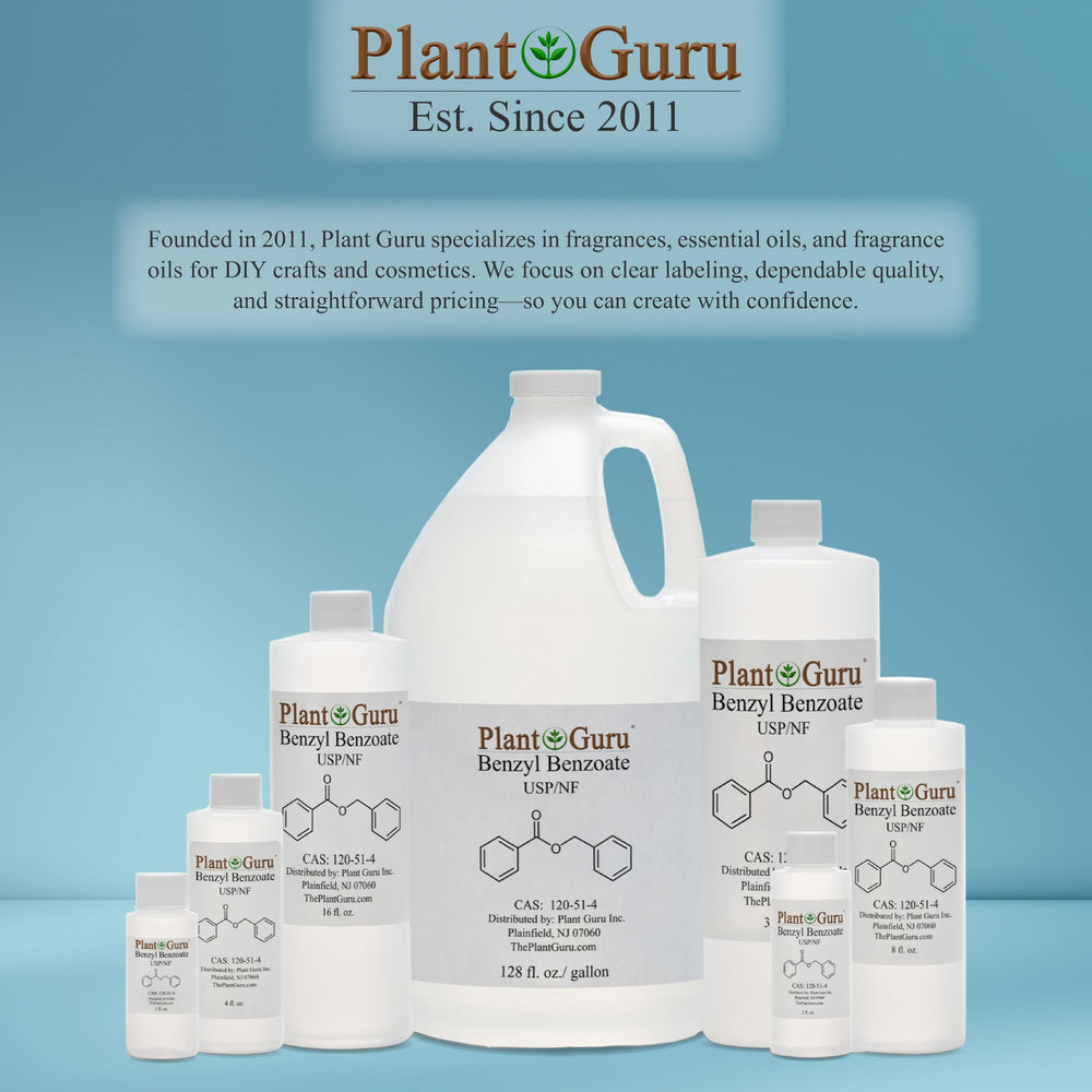 Plant Guru Benzyl Benzoate, emballage sûr et pratique pour vos préparations.