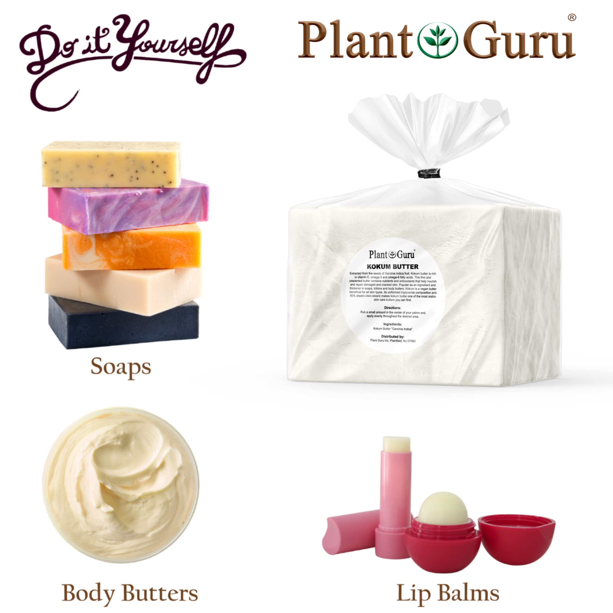 Beurre Kokum Plant Guru intégré au savon artisanal.