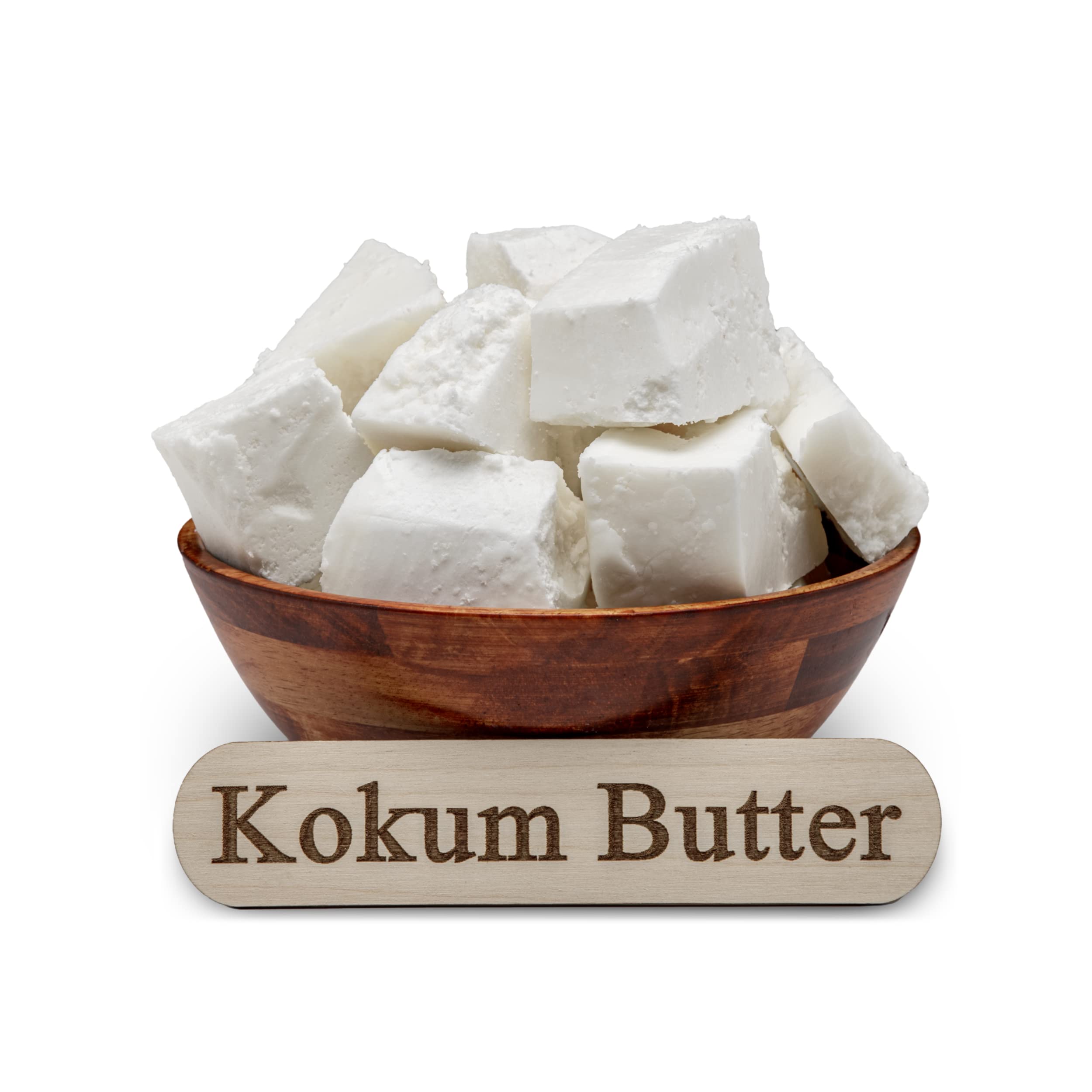 Texture ferme du beurre Kokum Plant Guru prête à fondre sur la peau.
