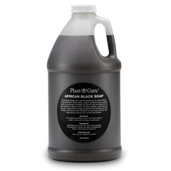 Savon Noir Africain Plant Guru en bouteille demi-gallon, soin naturel pour peau saine