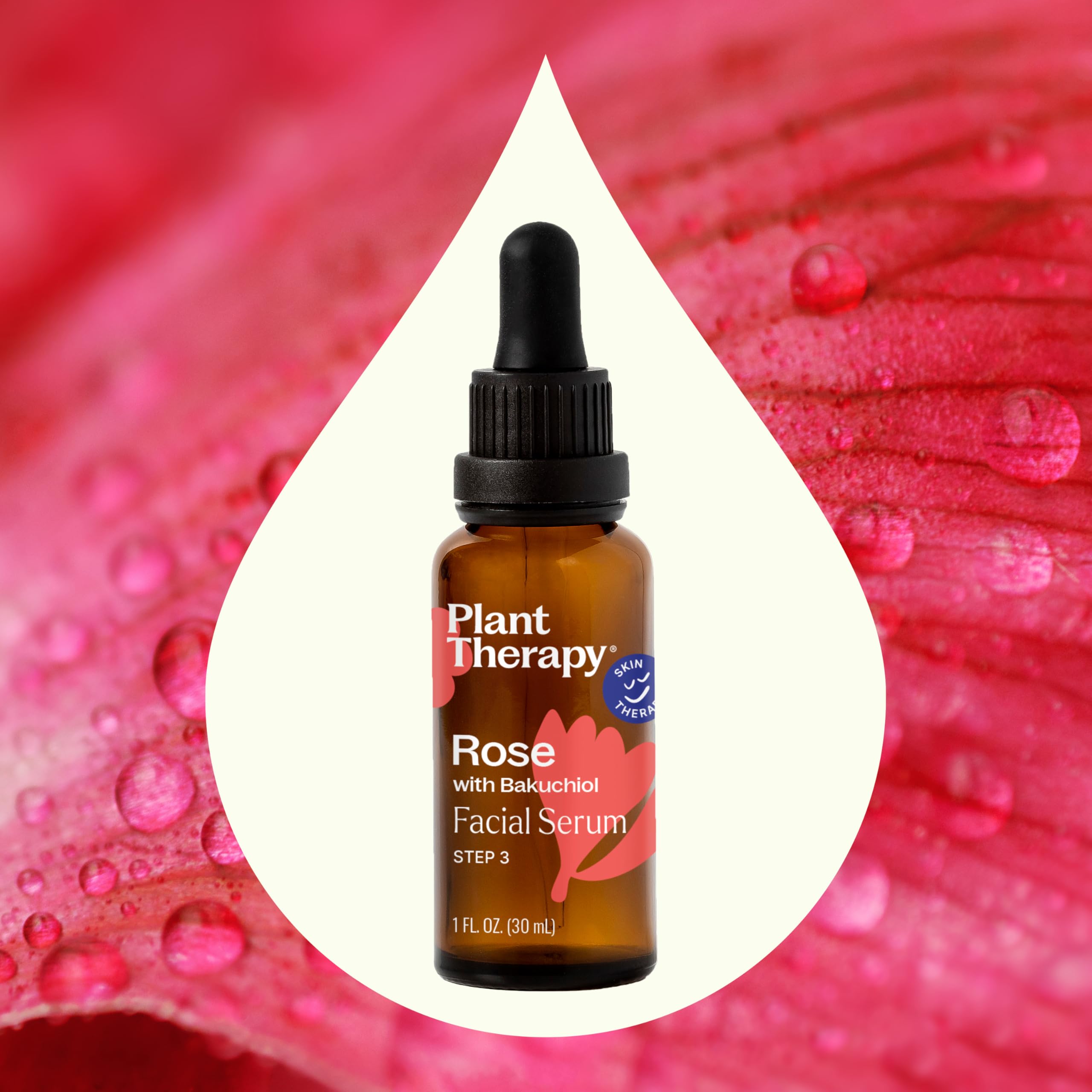 Huile de rose musquée Plant Therapy, flacon pratique et hydratante.
