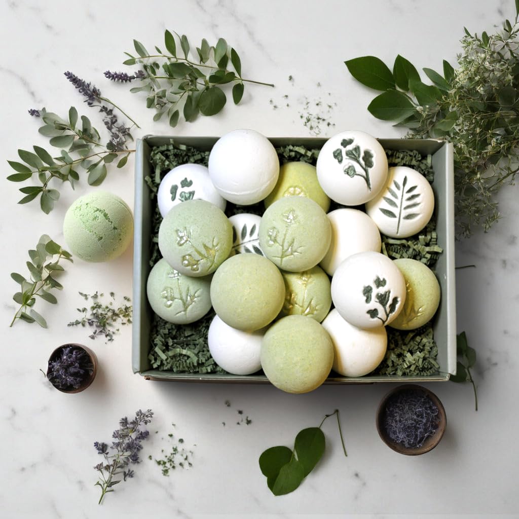 Coffret Plantful de bombes de bain, cadeau prêt à offrir.