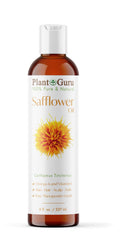 Plant Guru huile carthame – bouteille 8oz: hydratation légère pour peau et cheveux.