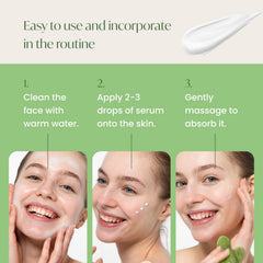 Application du serum PLANTIFIQUE sur peau hydratée et douce.