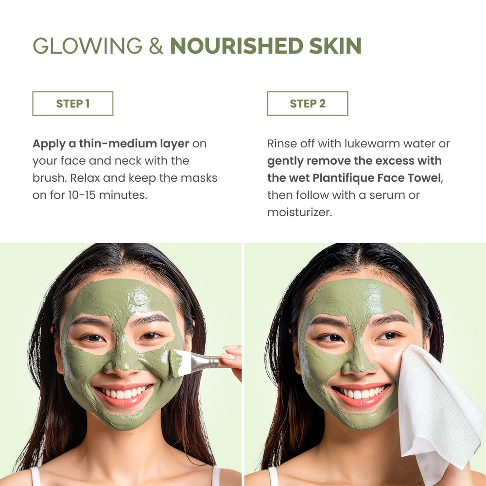 PLANTIFIQUE application masque visage, routine soin simple et agréable.