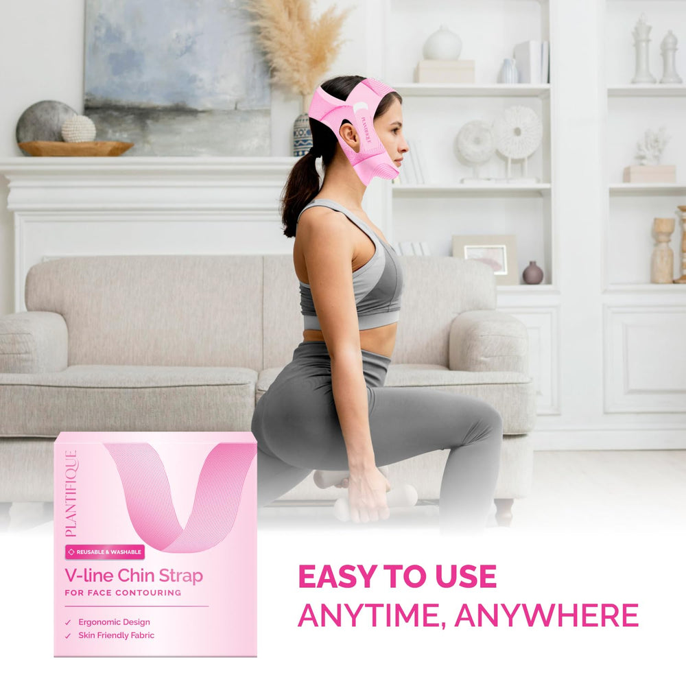 Plantifique Bandeau Menton Astuce Massage Visage, stimule la circulation et améliore le contour