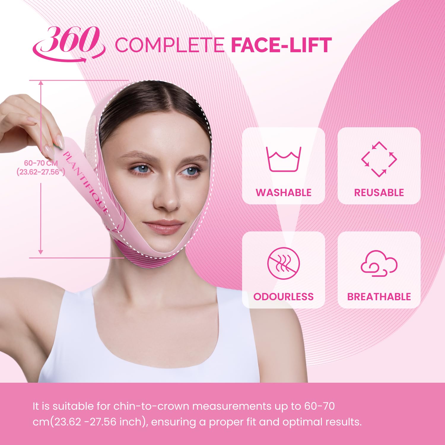 Plantifique Bandeau Menton Utilisation 30-60 Minutes, pratique dans votre routine beauté