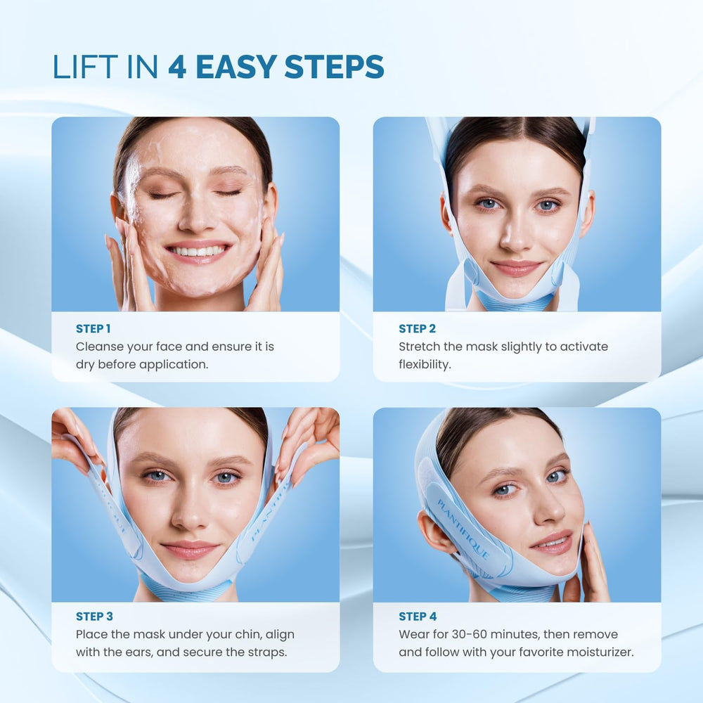 PLANTIFIQUE étirement 360° s'adapte au visage pour un maintien optimal.