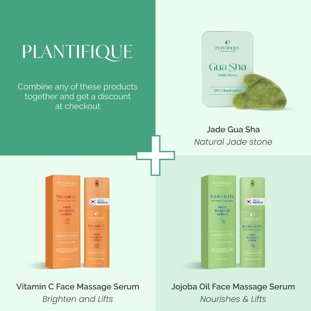 PLANTIFIQUE Gua Sha visage – contour du visage sculpté avec douceur.