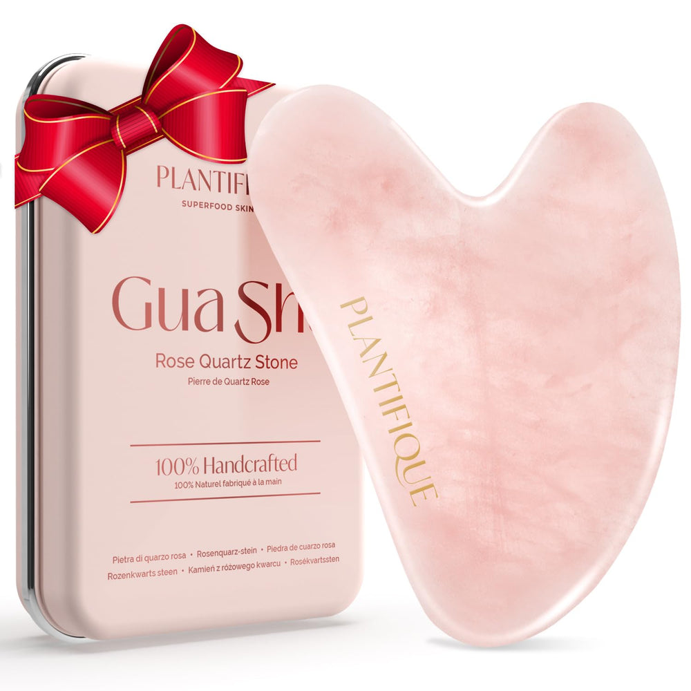 Plantifique Gua Sha Rose Quartz visages pour un soin raffiné et apaisant