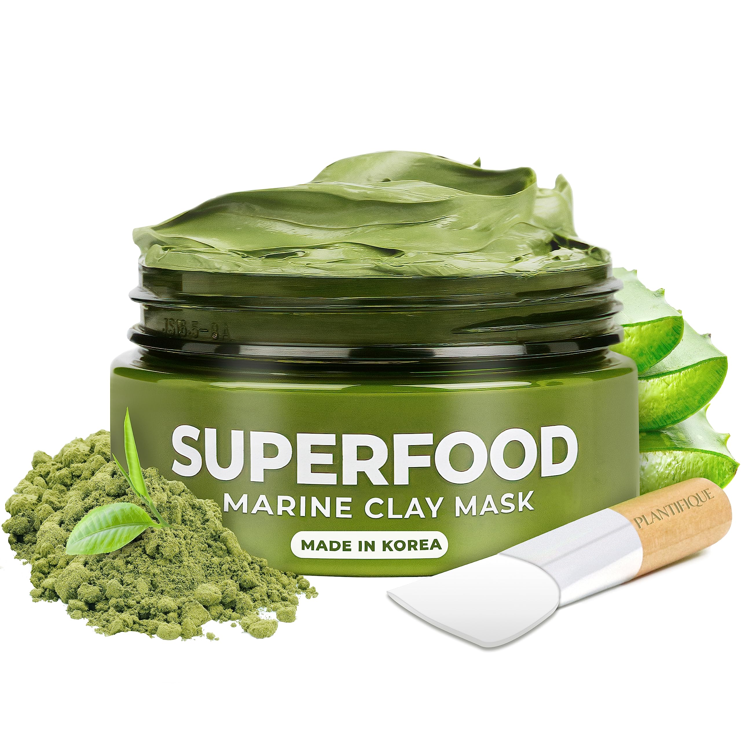 PLANTIFIQUE masque argile coréenne visage avocado, hydratation douce et éclat.