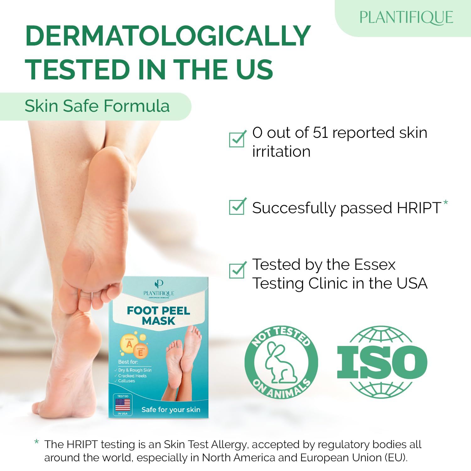 PLANTIFIQUE Masque Pied Peeling: adapte hommes et femmes, taille universelle