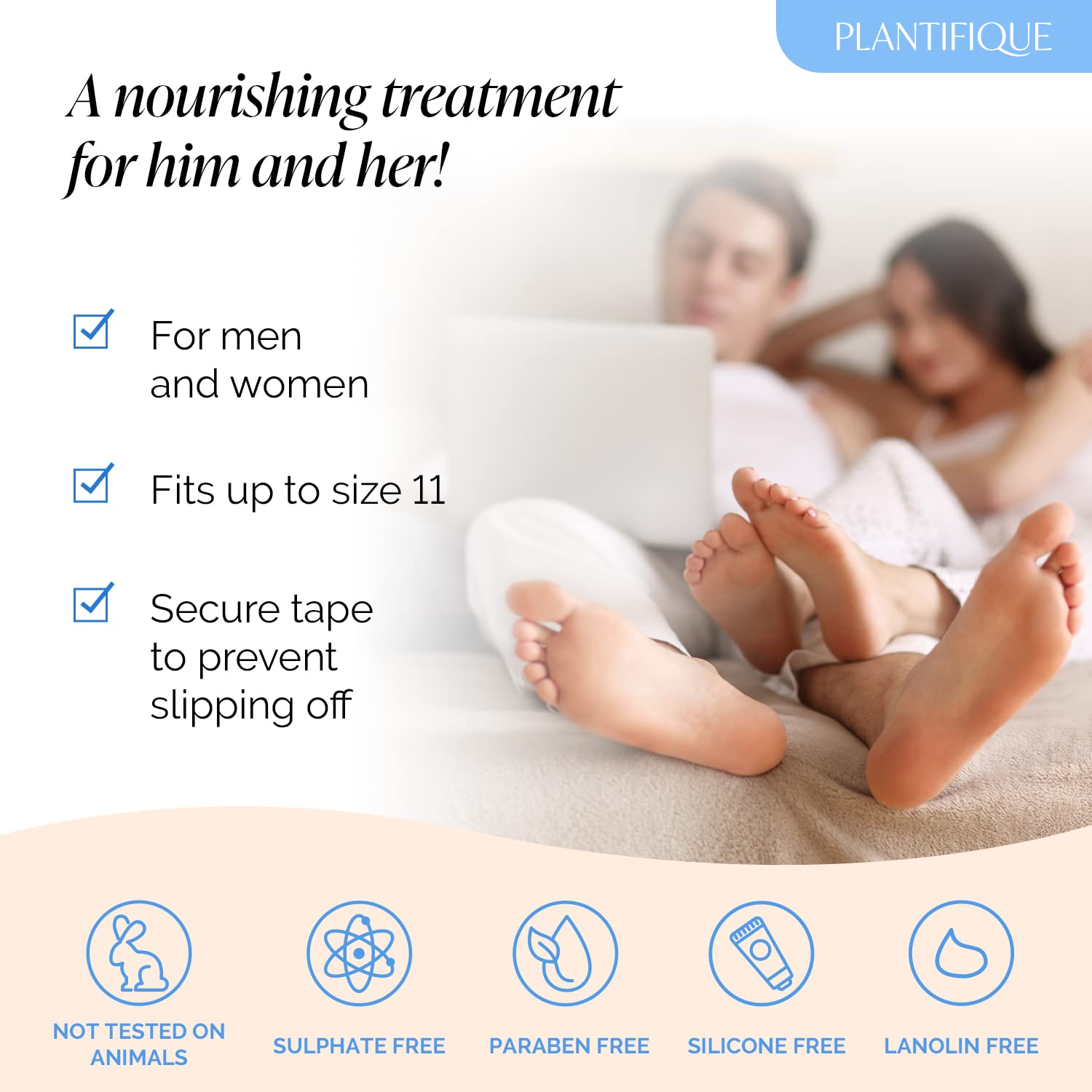 PLANTIFIQUE masque-pieds coreen beurre de karité – peau douce et hydratée après utilisation.