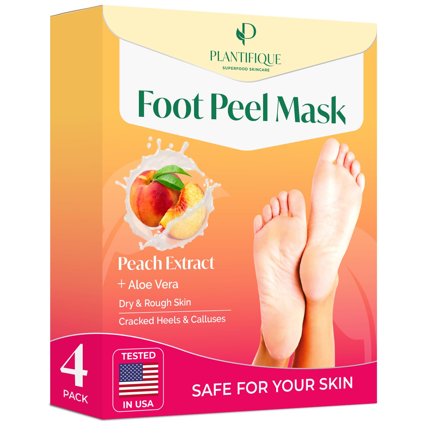 Masque-pieds exfoliant Plantifique pour des pieds plus doux et lisses