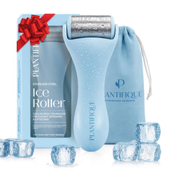 Rouleau glacial PLANTIFIQUE pour le visage, rafraîchit la peau et réduit les rougeurs.