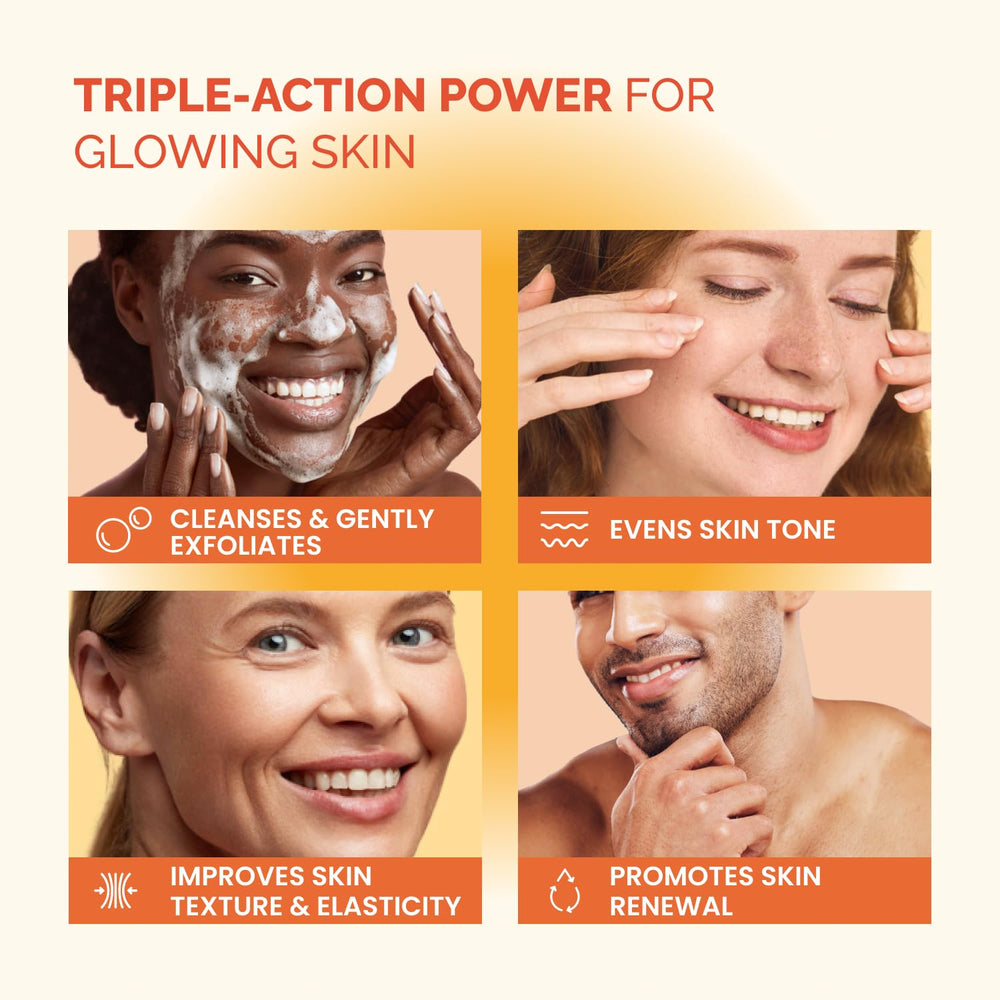 Savon PLANTIFIQUE enrichi en hyaluronique et vitamine C offrant hydratation.