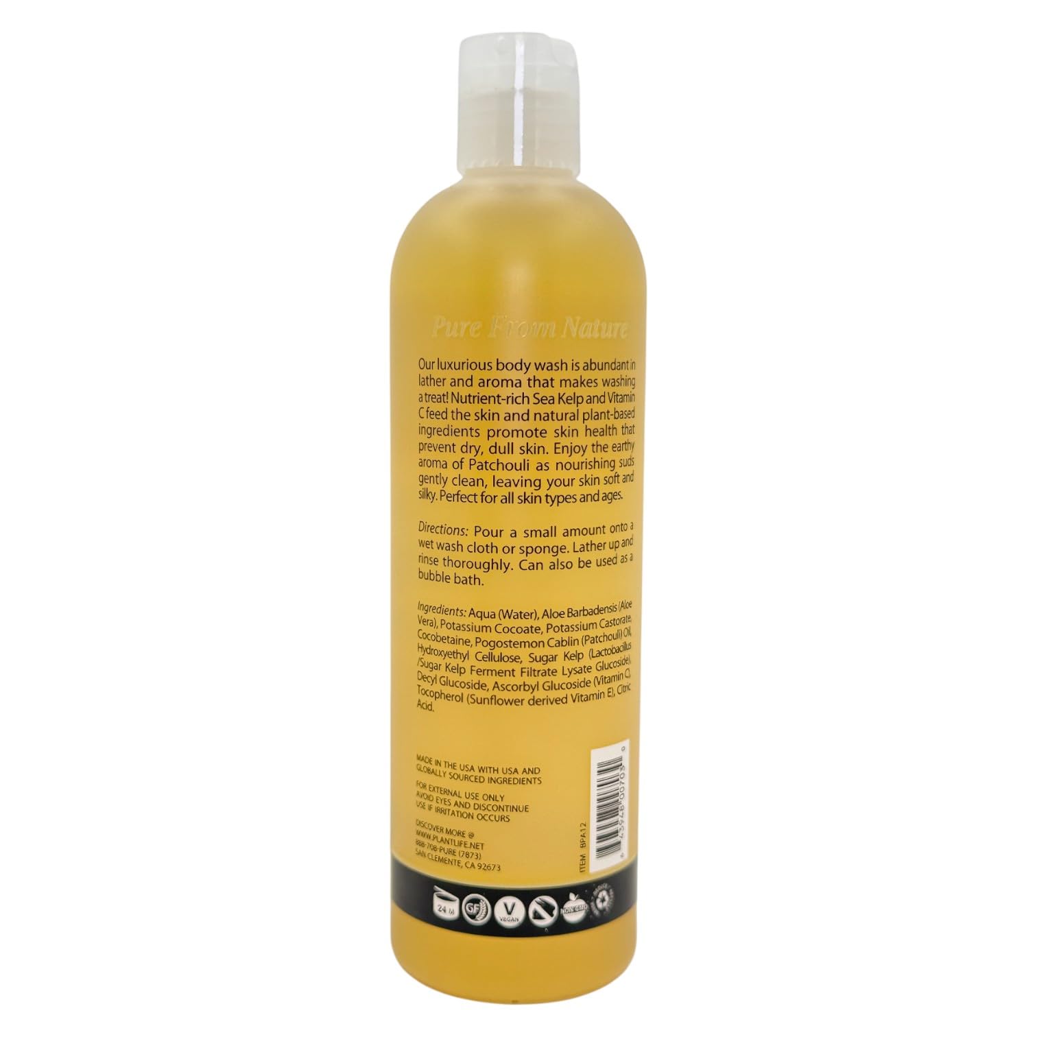 Utilisation quotidienne du Plantlife Patchouli Body Wash pour peau fraîche.