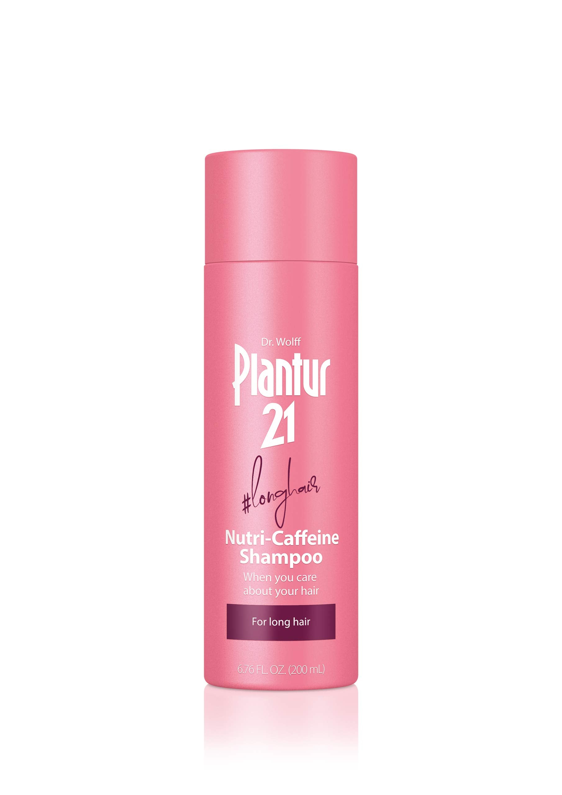 Bouteille Plantur 39 Nutri‑Caféine prête à nourrir les cheveux longs.