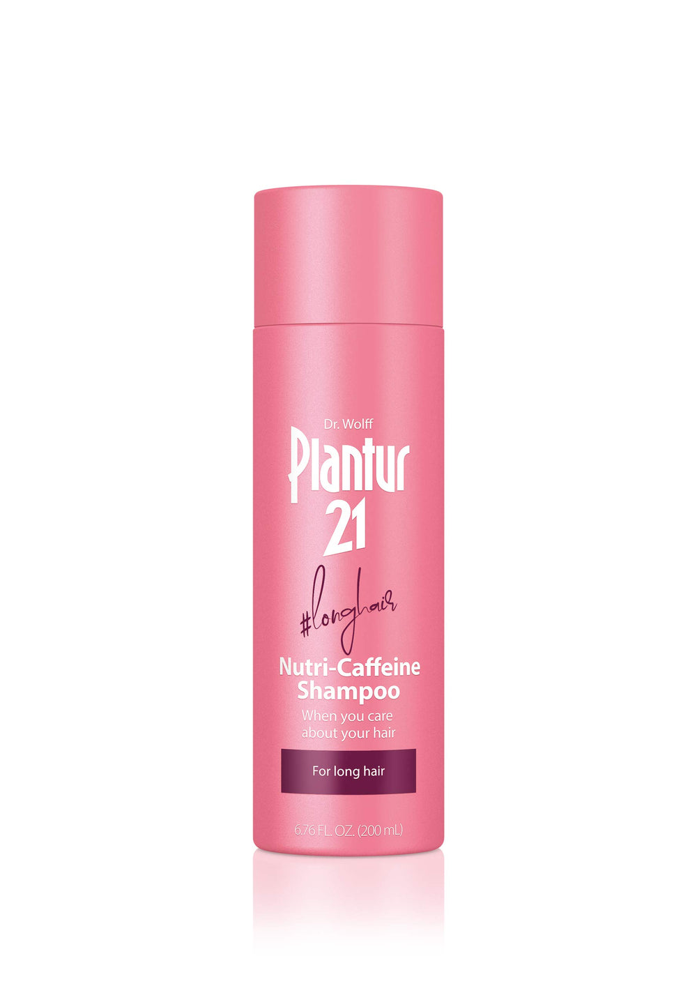 Bouteille Plantur 39 Nutri‑Caféine prête à nourrir les cheveux longs.