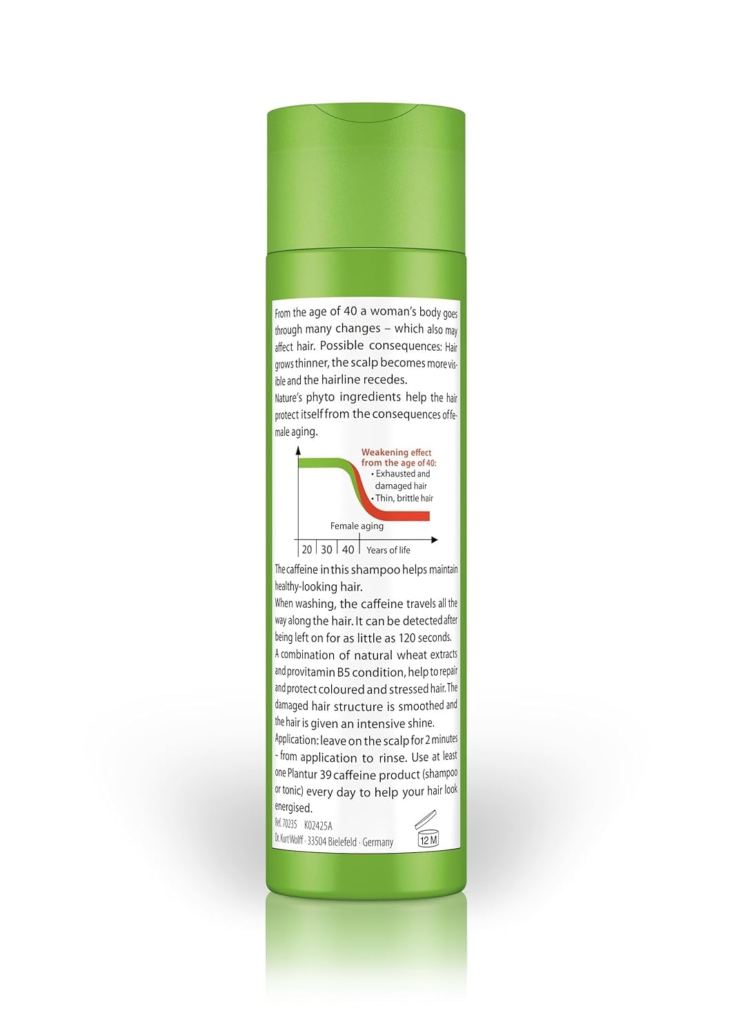 Plantur 39 Shampoing Phyto-Caféine texture crèmeuse offre douceur.