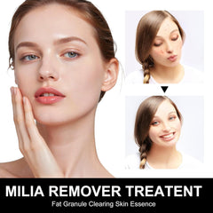 Platicat Milia Remover: application sur zones concernées, le sérum pénètre sans effort.