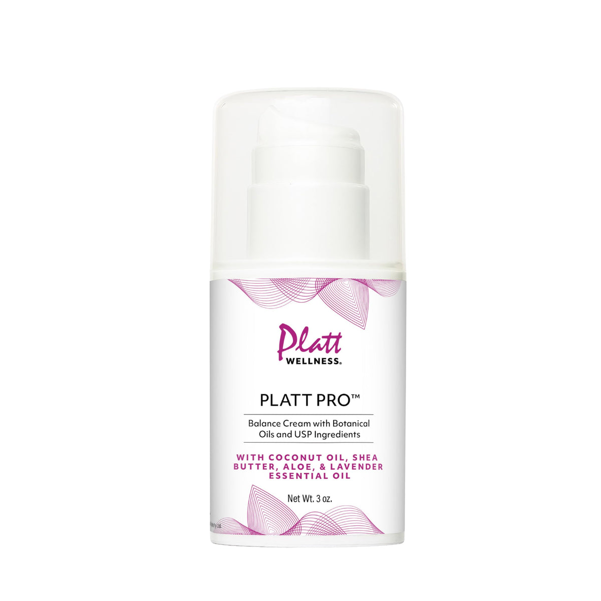 Crème Platt Pro Balance lavande pompe: hydratation rapide et agréable