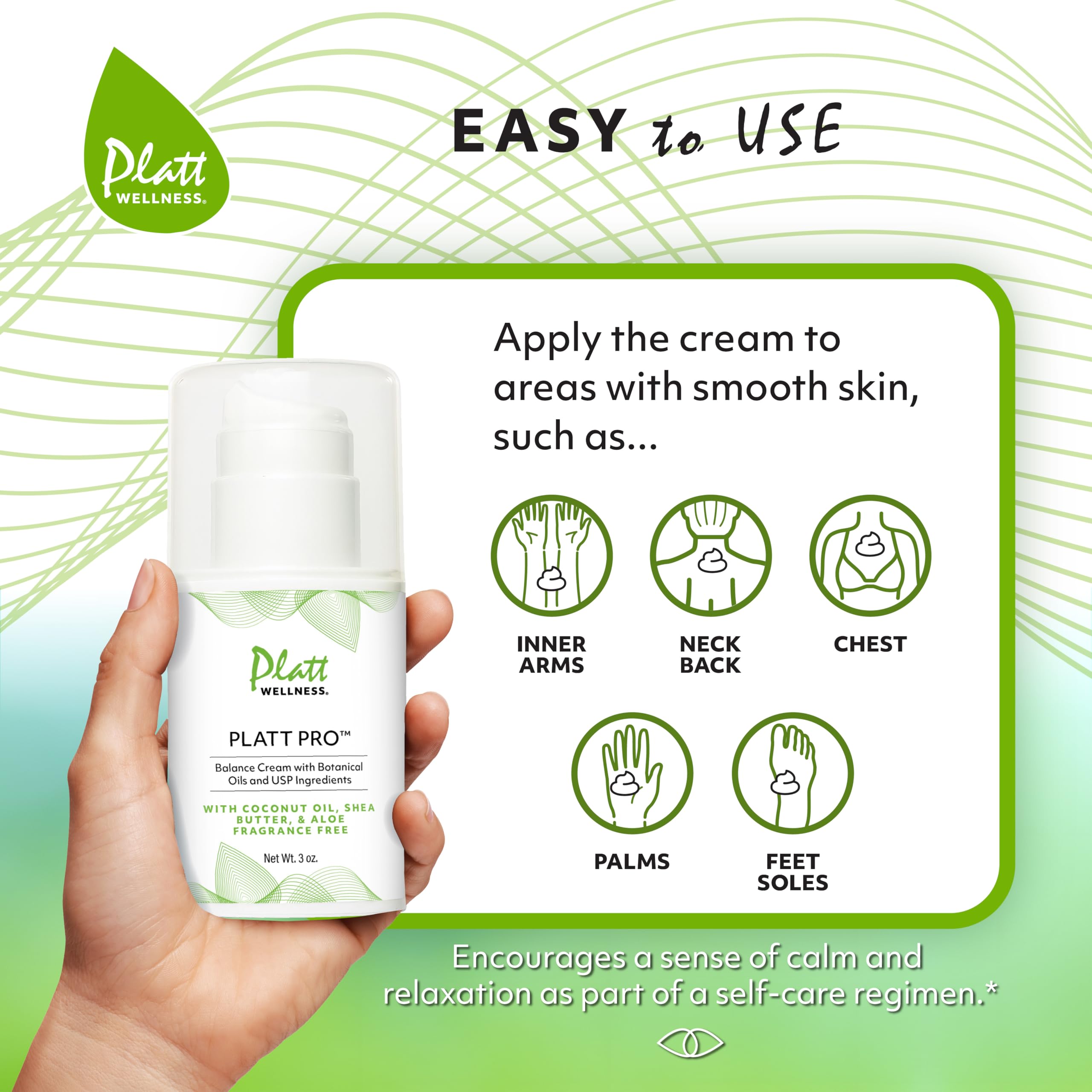 Huiles botaniques dans la Crème Pro Balance de Platt Wellness.