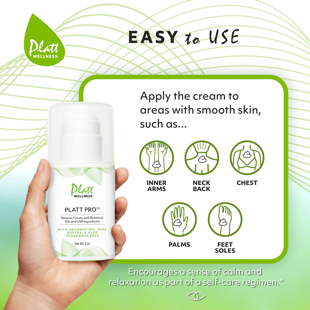 Huiles botaniques dans la Crème Pro Balance de Platt Wellness.