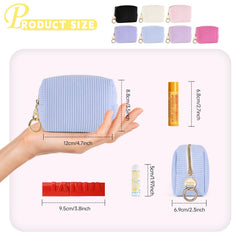 Playexen Mini Trousse velours côtelé beige, fermeture métal pour une sécurité des essentiels.