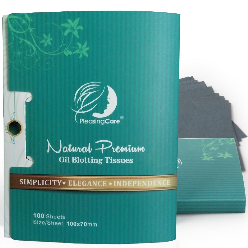 PleasingCare feuilles absorbantes huile avec dispensateur pratique et réduction du gaspillage.