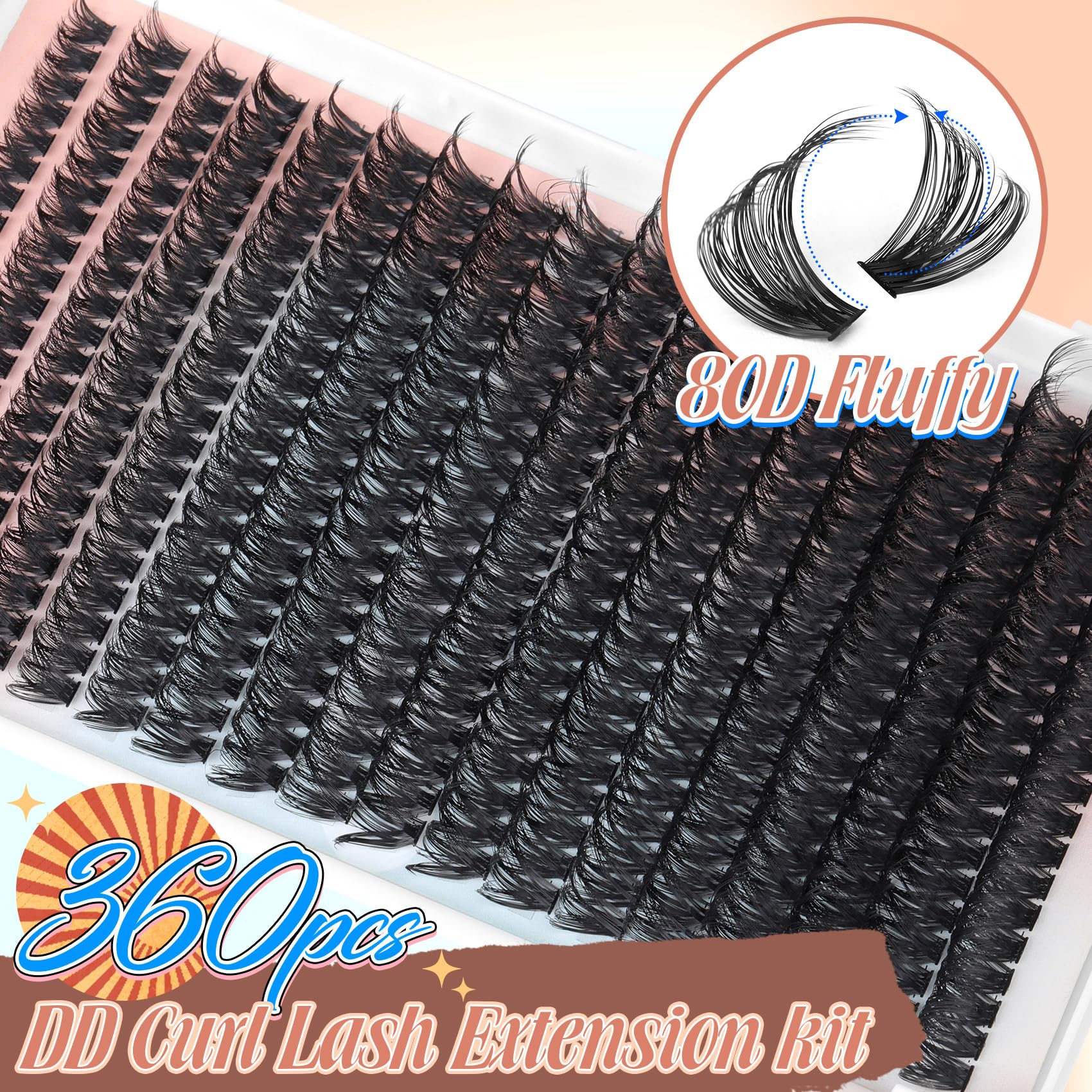 Pleell cils clusters extensions individuelles 8-18 mm pour longueur variée