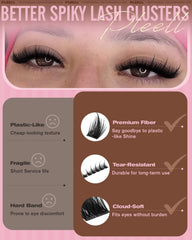 Pleell manga-lash clusters créent des yeux plus grands avec un style anime délicat.