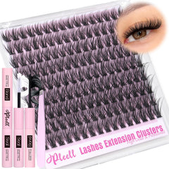 Kit Pleell clusters cils 10-18mm pour un effet duveteux au quotidien.