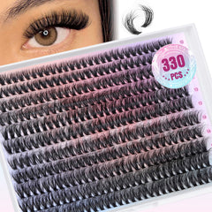 Pleell clusters cils 330pcs plaque: plateau clair pour montage précis des extensions