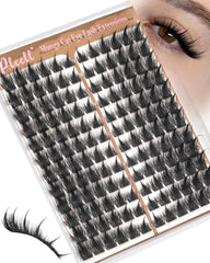 Cils Pleell manga-lash clusters avec piques pour un effet tridimensionnel durable en journée.
