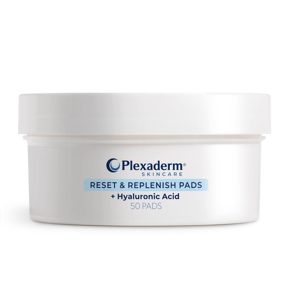 Tampons Plexaderm Reset et Replenish avec acide hyaluronique – emballage pratique et hydratation