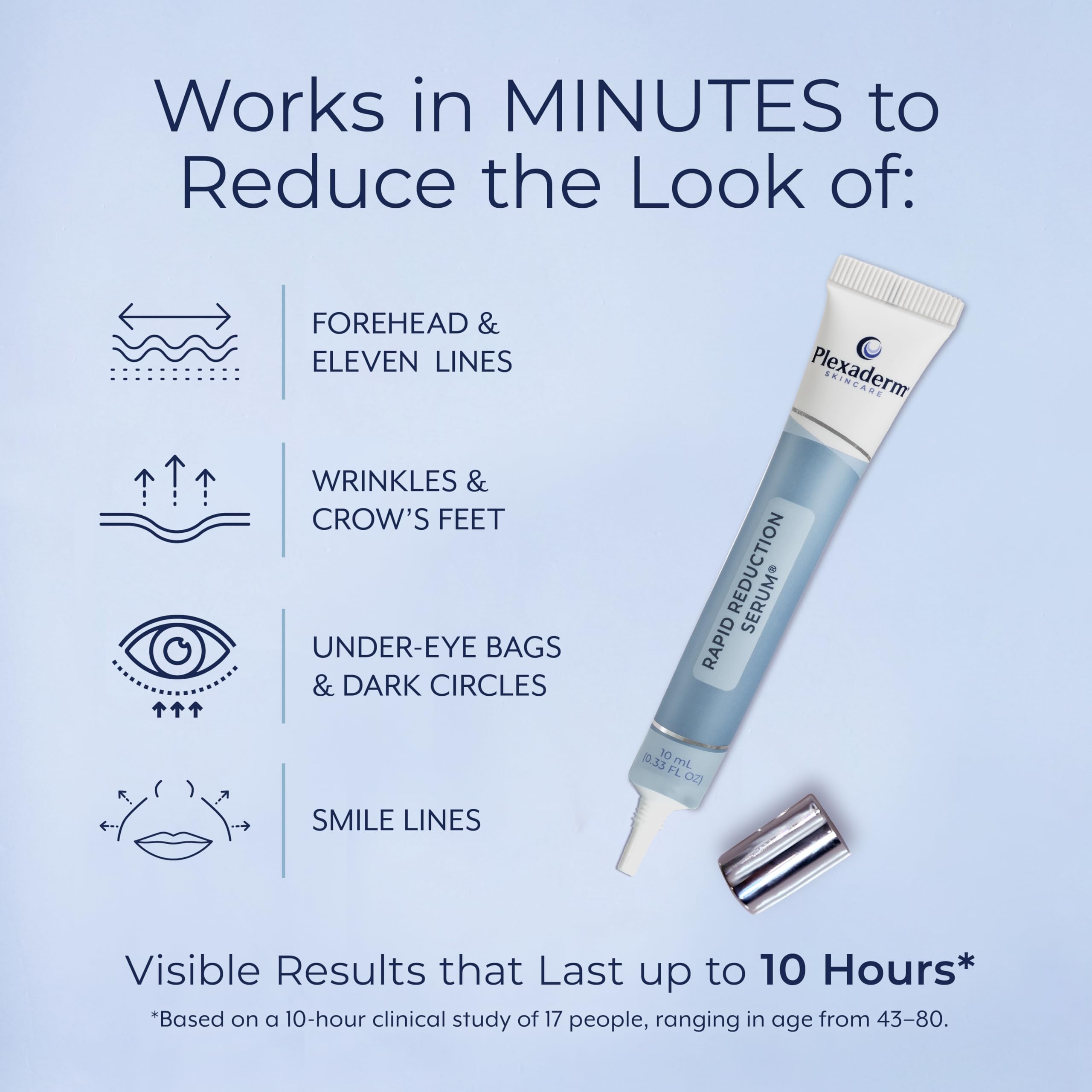 Plexaderm réduit les rides fines du visage pour une peau lisse.