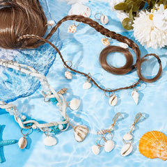 PLIGREAT anneau coquillage décoratif pour cheveux, tenue rapide