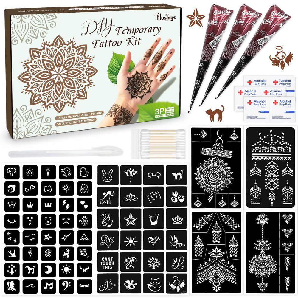 PllusJoys cônes tatouage brun pour couleur naturelle et durable.