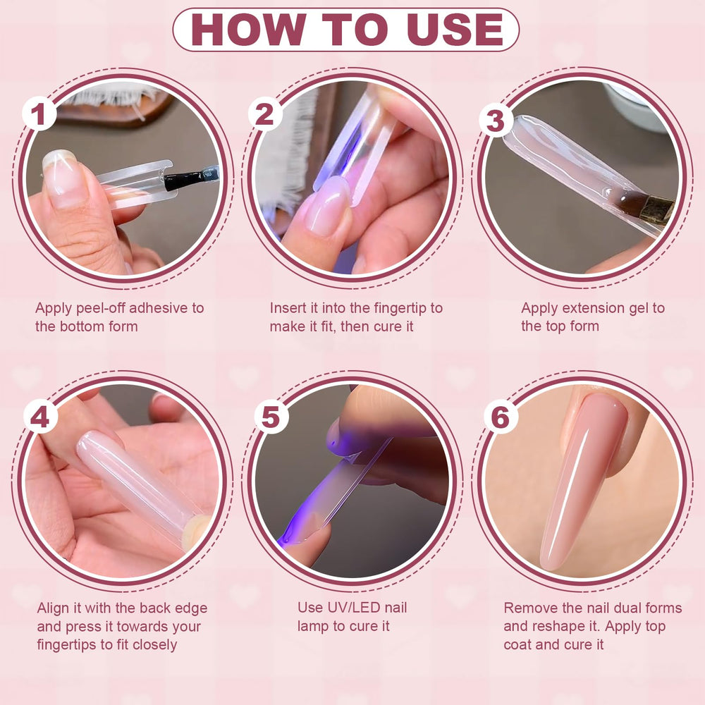 Plman – kit d’extension pour ongles utilisable à domicile ou en salon.