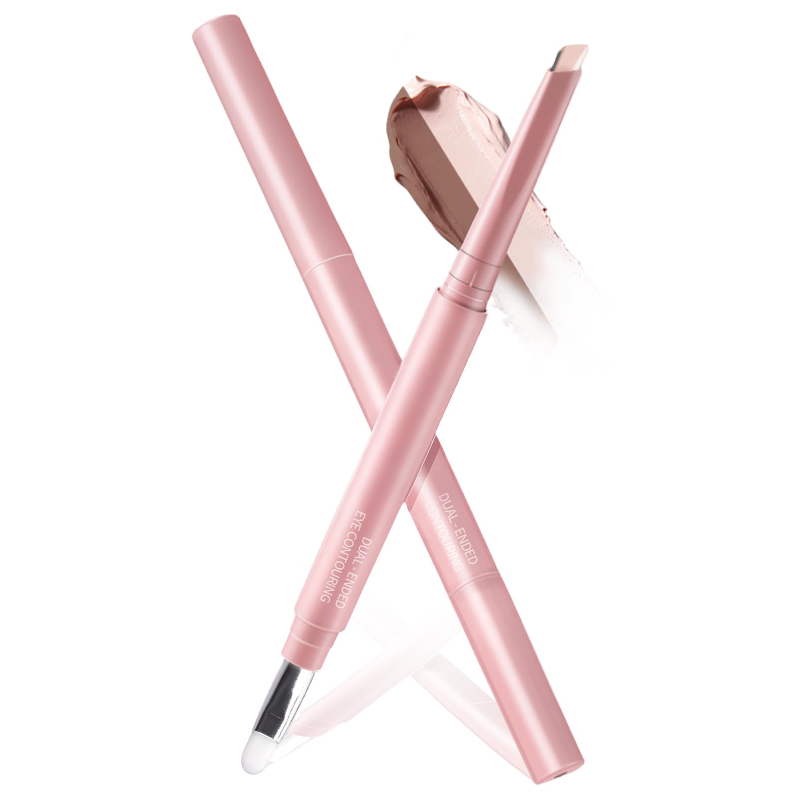 Plman stylo illuminateur yeux à double extrémité et brosse, application précise.