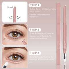 Plman stylo illuminateur yeux avec brosse intégrée pour estomper.
