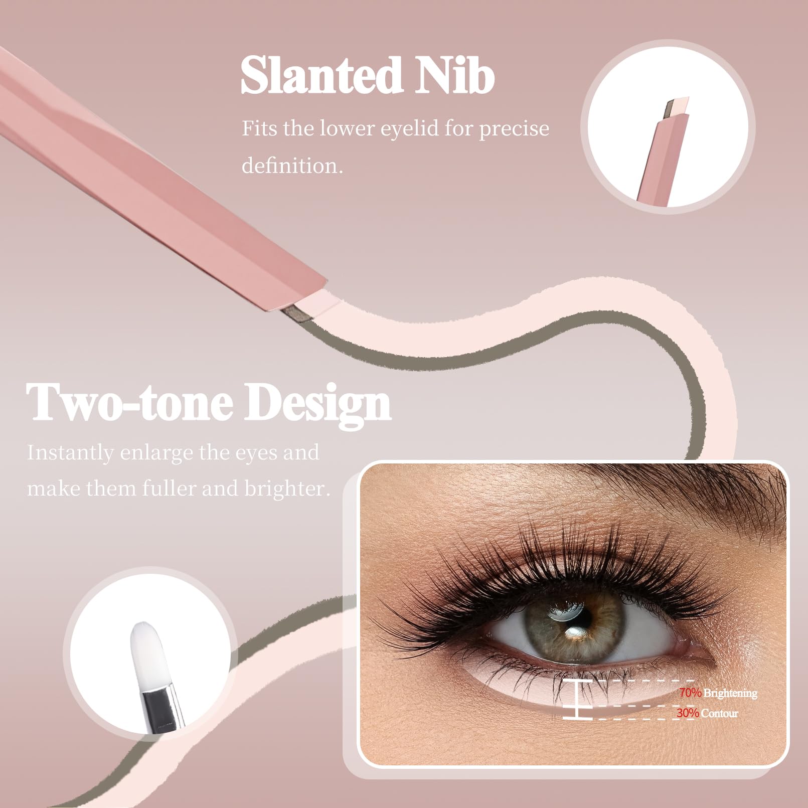 Plman stylo illuminateur yeux résistant à l eau et à la transpiration.