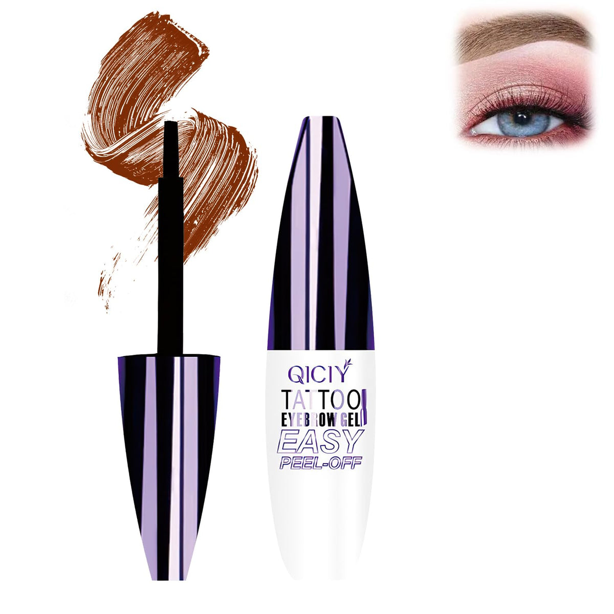 Gel sourcils Plresen avec applicateur pour une définition précise et naturelle.