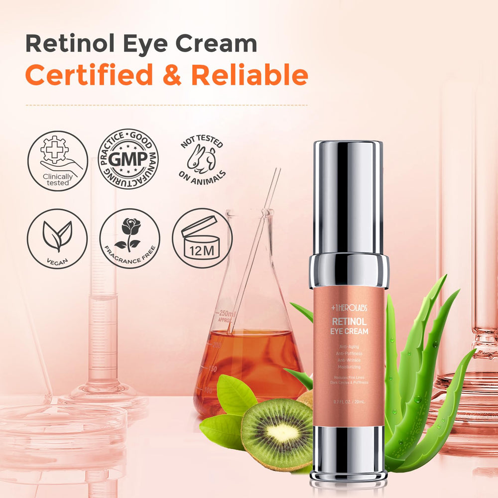 Plus OneHerolabs crème yeux application soir pour un rituel simple.
