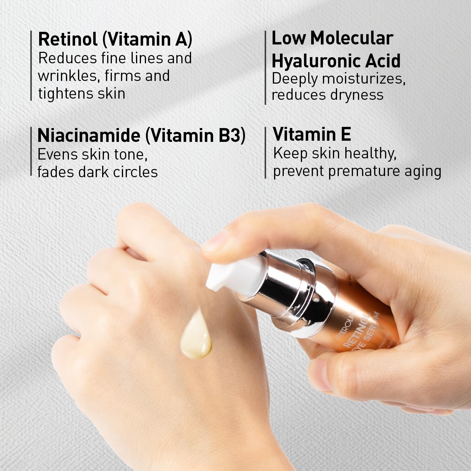 Application douce autour de l’œil avec la texture crème légère.