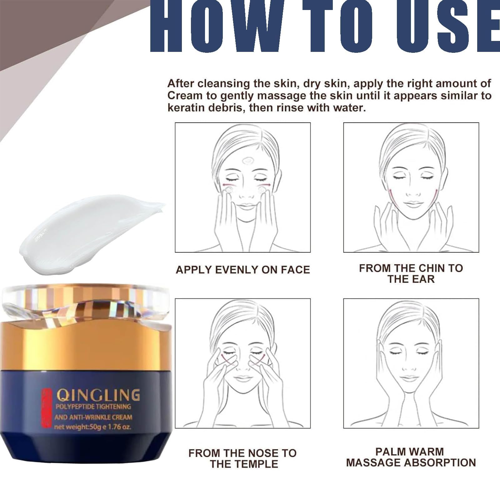 Plutarn Qingling Crème visage, rituel quotidien pour teint frais et confortable.