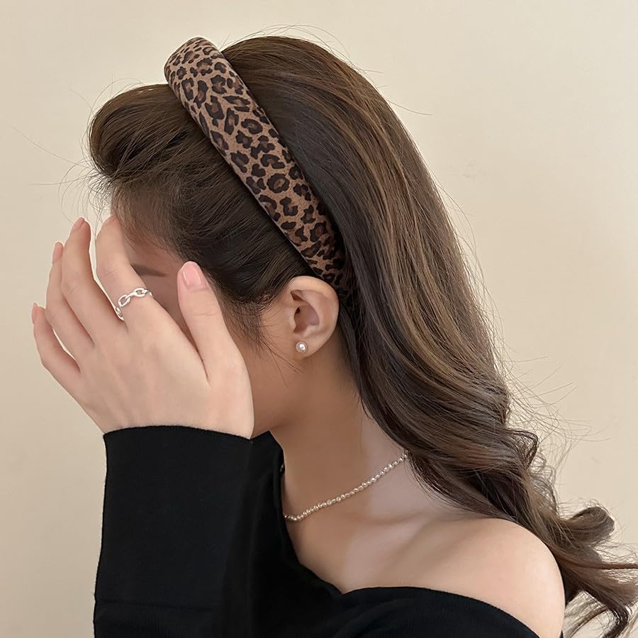 PLwelth bandeau imprimé léopard look du jour pour un style chic.